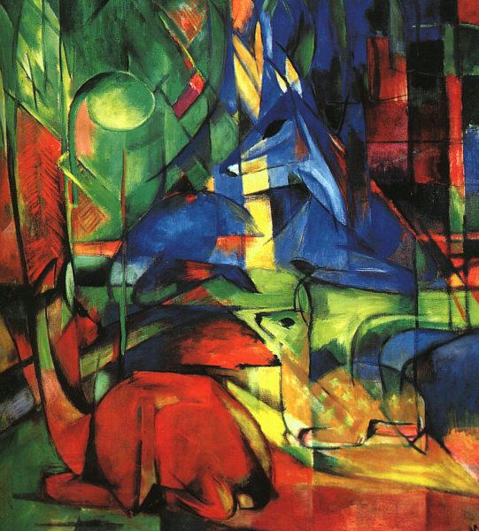 Franz Marc Deer in the Forest II oil painting picture